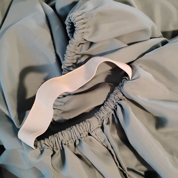 SWEETHOME MICRO FIBER DEEP POCKET QUEEN SIZE 100% POLYESTER DUSTY BLUE SHEET SET - Picture 3 of 3